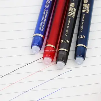 0.38 mm Trinamos Gelio Rašiklis Su Mėlyna Raudona Juoda Šerdelės, Mokyklos Raštinės Reikmenys Dropship