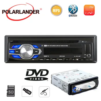 1 Din DVD Automobilio Radijo Multimedijos VCD, CD Grotuvas, Bluetooth 12V Garso DVD, MP3 Grotuvas Autoradio Stereo, SD/USB/AUX-In-dash Laisvą Ranką
