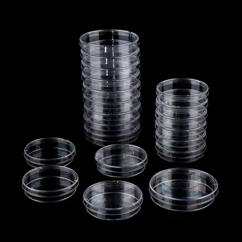 10 Vnt 70mm Polistireno Sterilias Petri lėkštelės Bakterijų Kultūros Patiekalas Laboratorijų Biologinės Medicinos Mokslo Prekes