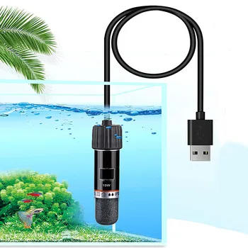 10W USB Mini Šildymo Lazdele Mažų Žuvų Bakas Pastovios Temperatūros Akvariumo Šildytuvas Povandeninis Pet Termostatas Šildytuvas