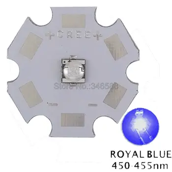 10vnt/daug! Kry XLamp XT-E XTE 5W Royal Blue 450 NM - 452NM High Power LED Spinduolis Diodų apie 8mm / 12mm / kaip 14mm / 16mm / 20mm PCB