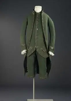 1770 s Britų džentelmenų Žalia Oficialų Kostiumą, Royal Rokoko Viktorijos vyriški Trijų dalių Suknelė Tiktų Teatro Kostiumų