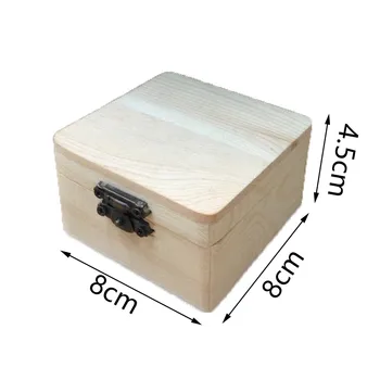 1pc talpinimo Amatų Box Dovanų Dėžutėje Namų Organizatorius Paprasto Mediniai Dovana Gamtos Saugojimo Dėžutė 8*8*4.5 cm Dėžutė