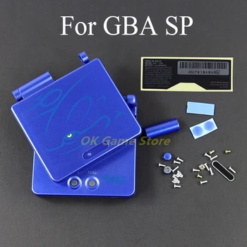 1set už Gameboy Advance SP Būsto Korpuso Dangtelis GBA SP žaidimų konsolė su lukštais būsto Lipdukai Varžtas sagos Dalis