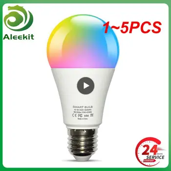 1~5VNT Smart Lemputes E27 Led Lempa, Smart Light Bulb RGB 110V, 220V Veikia su Tuya Smart Gyvenimo APP Smartthings Alexa Hub