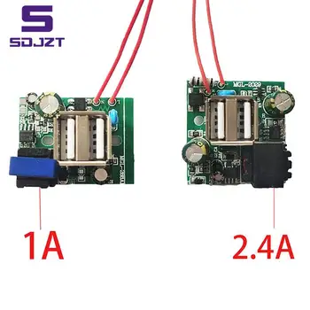 2.4 A/1A, 2 USB Išėjimas Charing Galios Modulis Apygardos Valdyba Mobiliojo Telefono USB Įrenginys