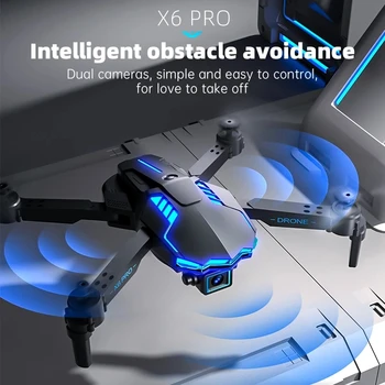 2023 Naujos X6, Drones, 4k Hd Dvigubas Objektyvas Su Optinio Srauto Kliūčių Vengimo Fotografijos Profesional Sraigtasparnis Rc Mini Lėktuvą, Žaislai