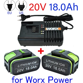 20V 18000mAh Pakeitimo Worx 20V Max Li-Ion Baterija WA3551 WA3551.1 WA3553 WA3641 WX373 WX390 Įkrovimo Baterija (akumuliatorius Įrankis