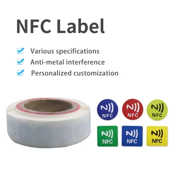 20pcs 25mm NFC Lipdukai Protokolo ISO14443A 13.56 MHz Ntag 213 Universalus Etiketės RFID Žymos Asmeninė Automatikos Nuorodos