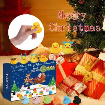 24pcs Kalėdų Antis Kalendorius Advento Kalendorius Žaislai Universalus Kalėdų Countdown Su Gumos Ančių Vaikams Kalėdų Šalis