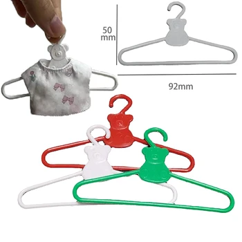 2vnt 1/6 Miniatiūriniai Plastikinės Pakabos, Mini Lėlės Drabužių Kabykla Modelis Lėlių Priedai Drabužinė Dekoro Mergaičių Žaislai