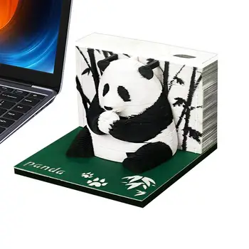 3D Memo Pad 3D Panda Sticky Notes Memo Pad Dekoratyvinis nuplėšiamą 