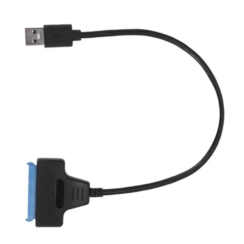 3X USB 3.0 2,5 Colių SATA Kietojo Disko Adapteris Kabelio SDD SATA Į USB 3.0 Konverteris-Juoda