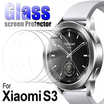 5/1PCS Grūdintas Stiklas Xiaomi Žiūrėti S3 Smartwatch Anti-scratch HD Clear Screen Protector Cover Mi Žiūrėti S3 Priedai