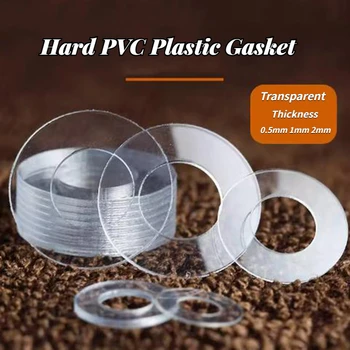50/100/200Pcs Skaidri Kieto PVC Plastiko Tarpinė ID 8 10 12mm Izoliuotos Vandeniui Tarpinė sandarus Plastikinis Apvalus Plokščias Padas