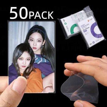 50Pcs Toploader korėjos Idol Photocard Rankovėmis Aišku, Anti-scratch 3X 4