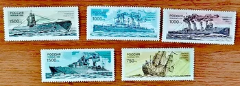 5vnt/Set Naują Rusijos Pašto Antspaudo 1996 karinio jūrų Laivyno 300 Metų Karo Pašto Ženklų MNH