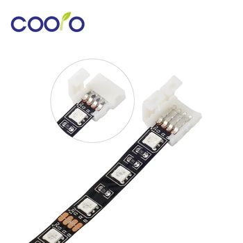 5vnt/daug,10mm 4pin LED juostelės jungtis 5050 RGB LED juostos, nemokamai litavimo jungtis,Nemokamas pristatymas