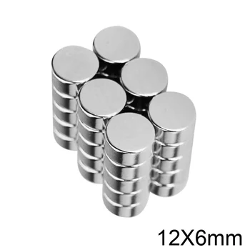 5~50PCS 12x6 mm Paieškos Nepilnametis Skersmens Magnetiniai magnetas 12mm x 6mm Maži, Apvalūs NdFeB Magnetai 12x6mm Neodimio Magnetai Disko 12*6 mm