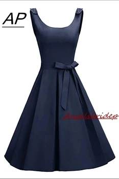 ANGELSBRIDEP Tamsiai Mėlynas Trumpas Mini Homecoming Suknelės Dėmių Su Varčios ypatinga Proga Mielas 8 Klasės Baigimo Suknelės Karšto Pardavimo