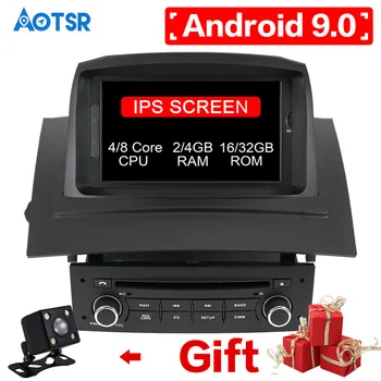 AOTSR 4GB IPS Android 9.0 automagnetolos DVD Multimedijos Už Renault Megane 2 Fluence 2002-2006 M. 2008 Auto Radijo, GPS Navigacija, Video