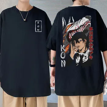 Anime Pjūklą Vyras Hayakawa Aki Fox Velnias Kon Grafinis Marškinėlius Vyrai Moterys Manga Marškinėliai Streetwear 100% Medvilnės marškinėliai trumpomis Rankovėmis