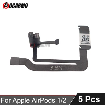 Aocarmo 5vnt/Daug Apple AirPods 1 2 Apmokestinimo Atveju, Baterija, Dėžutė Šviesos Flex Kabelis Pakeitimo Dalis