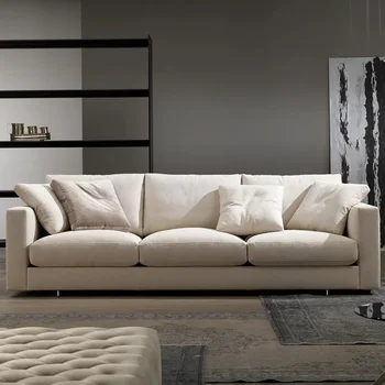 Audinio sofos kambarį minimalistinio šiuolaikinės Šiaurės šalių mados mažų ir vidutinių butas modelis miegamasis kambarys trijų asmuo sofa