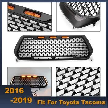 Aukštos Kokybės ABS Priekiniai Artimųjų Grotelės Bamperio Grotelių Lenktynių Groteles Su LED Žibintai Toyota Tacoma 2016-2019