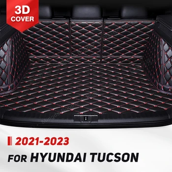 Auto Visu bagažo skyriaus Kilimėlis Hyundai TUCSON 2021 2022 2023 Car Boot Padengti Trinkelėmis Linijinių Krovinių Vidaus reikalų Raštas Priedai