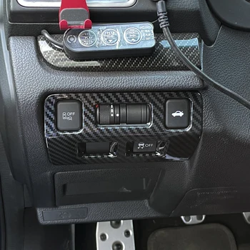 Automobilių Aksesuarai Subaru WRX STi 2014-2020 M. Anglies Pluošto Spausdinta Interjero Galvos šviesų Jungiklį Nustatykite Padengti Apdaila 1pcs
