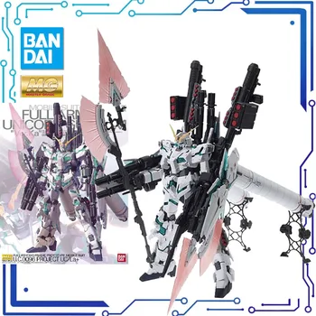 BANDAI Anime MG 1/100 VIENARAGIS GUNDAM Ver.KA RX-0 Naujų Mobiliojo ryšio Ataskaita Gundam Asamblėjos Plastikiniai Modelis Rinkinys, Veiklos, Žaislų, Duomenys Dovana