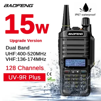 Baofeng UV-9R Plus Dual Band Walkie Talkie Ilgo Nuotolio 50Km Didelės Galios Nešiojamų Du Būdu Radijo walkie talkie uv9rplus