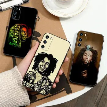 Bob Marley Piktžolių Telefoną Atveju Huawei 30 P50 Pro P40 P10 P20 Plius Lite Psmart 2020 Y5 Y6 Y8 Silikono Padengti