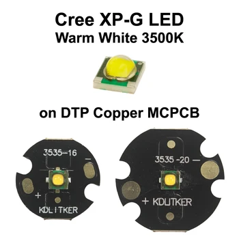 Cree XP-G Šiltai Balta 3500K SMD 3535 LED Spinduolis Žibintuvėlis 