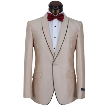 Custom MADE to MEASURE vyrams kostiumu,pagal UŽSAKYMĄ Šampanas tinka vienas mygtukas skara atvartas su juoda krašto(striukė+kelnės+kaklaraištis+kišenėje squaure)