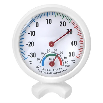 DIYWORK Mini Apvalus Laikrodis-formos 2-1 Termometras su Drėgmėmačiu Sieniniai Temperatūros Drėgmės Matuoklis Daviklis Matavimo Įrankis