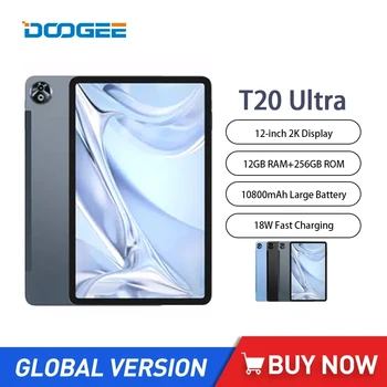DOOGEE T20 Ultra Tablet PC 12Inch 2K Ekranas Octa Core 12 GB+256 GB 10800mAh 16MP Kamera, Android 13 Tablet Quad Langelį, Stereofoninis Garsiakalbis