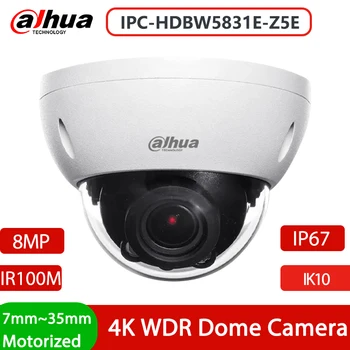 Dahua 4k IPC-HDBW5831E-Z5E 8MP WDR IR 100M 7mm ~35mm 5X Zoom Variklio H. 265 Dome Tinklo VAIZDO Seccurity PoE Kamera P67 IK10