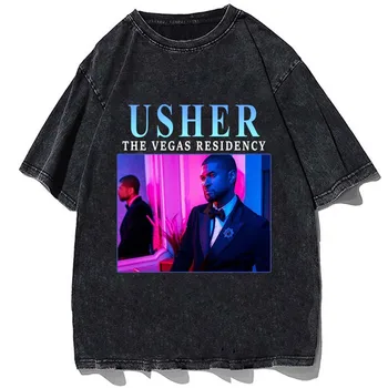 Derliaus Usher Mano Būdas Klasikiniai Marškinėliai Hip-Hop Reperis Grafinis Marškinėlius Vyrams, Atsitiktinis Streetwear Tees Mados Medvilnės Negabaritinių Marškinėliai