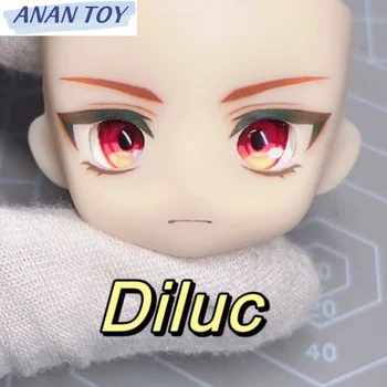 Diluc Ob11 Veido TGS Molio Vyras Faceplate Genshin Poveikio Atvirų Akių Obuolius Rankų darbo Žaidimas Anime Cosplay Lėlės Priedai