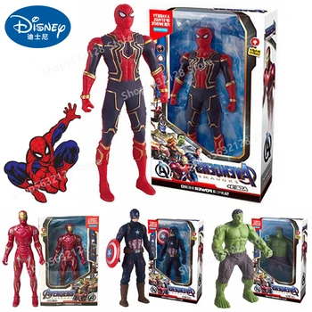 Disney Spidermans Geležies-man Super-Herojai Hulks Anime Veiksmų Skaičius, Žaislų Šviesos Modelį Ranka Judantys Vaikai, Berniukai Gimtadienio Dovanos