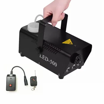 Dūmų Mašina Su RGB LED Šviesos Efektas, 500W Etape Fogger su 1 Laidinio Imtuvas ir 2 Belaidžius pultelius Rūko Mašina