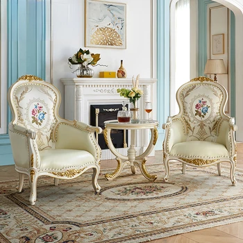 Europos Stilius Kartais Stalas ir Kėdė Villa Priėmimo Kėdė Kambarį-vietė Sofa-lova, Kėdės Aukštas Atgal Wingback Kėdė