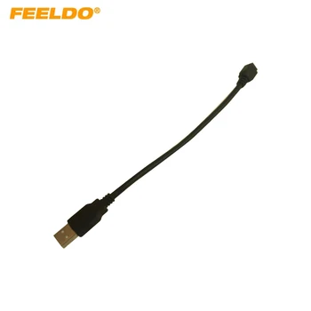 FEELDO 10vnt Automobilių Garso Įvesties Media Duomenų Laidas Mini USB 2.0 Kabelis, Adapteris, Skirtas 
