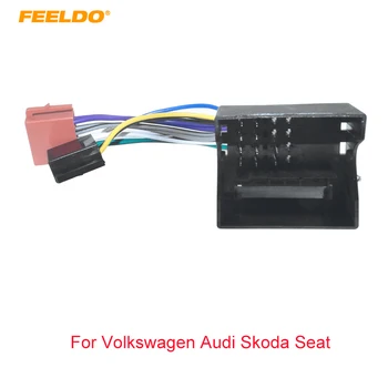 FEELDO Automobilių CD, Radijas, Garso ISO laidynas Adapteris Volkswagen Audi Skoda Seat Automobilių ISO Galvos Vienetai Kabelis