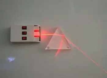 Fizinio Optika Eksperimento Lygiakraščio trikampio objektyvas su stiprus magnetinis magnetizmo mokymo demonstravimo