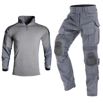 G3 Sulankstyti Tactical Marškiniai Vyrams Karinė Apranga Kelnės Combat uniform +Trinkelės, Kempingas Rinkiniai Camo Žygiai, T-marškinėliai Airsoft Armijos Kostiumai