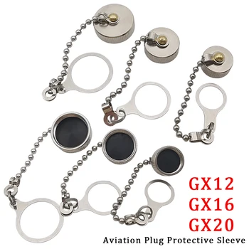 GX12 GX16 GX20 Aviacijos Jungtis Plug Padengti Metalo Vandeniui Dulkių Dangtelis GX12 GX16 GX20 Apskrito Jungtys Apsauginė Įvorė