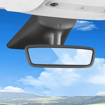 Galinio Vaizdo Veidrodis Raštas Padengti Silikono Krašto Rėmo Apsaugoti Atveju Ekrane Priedai Modelis 3/Y Automobilių Interjero Apdaila